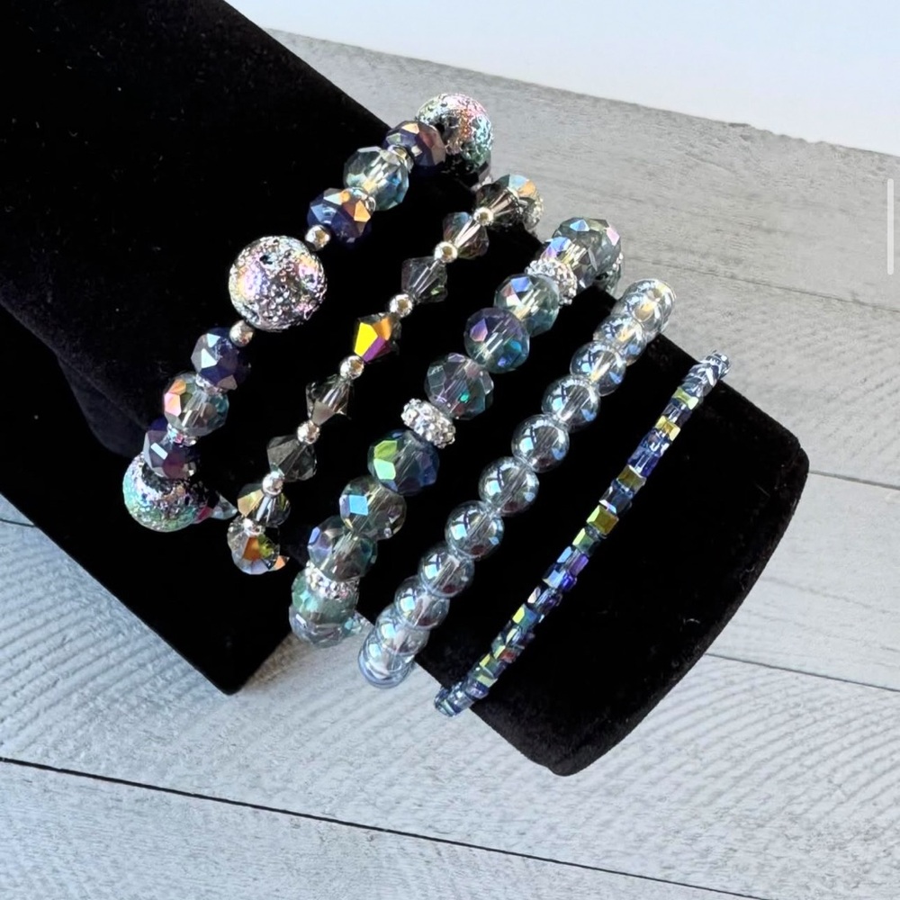 Sparkling Beaded Bracelet Set